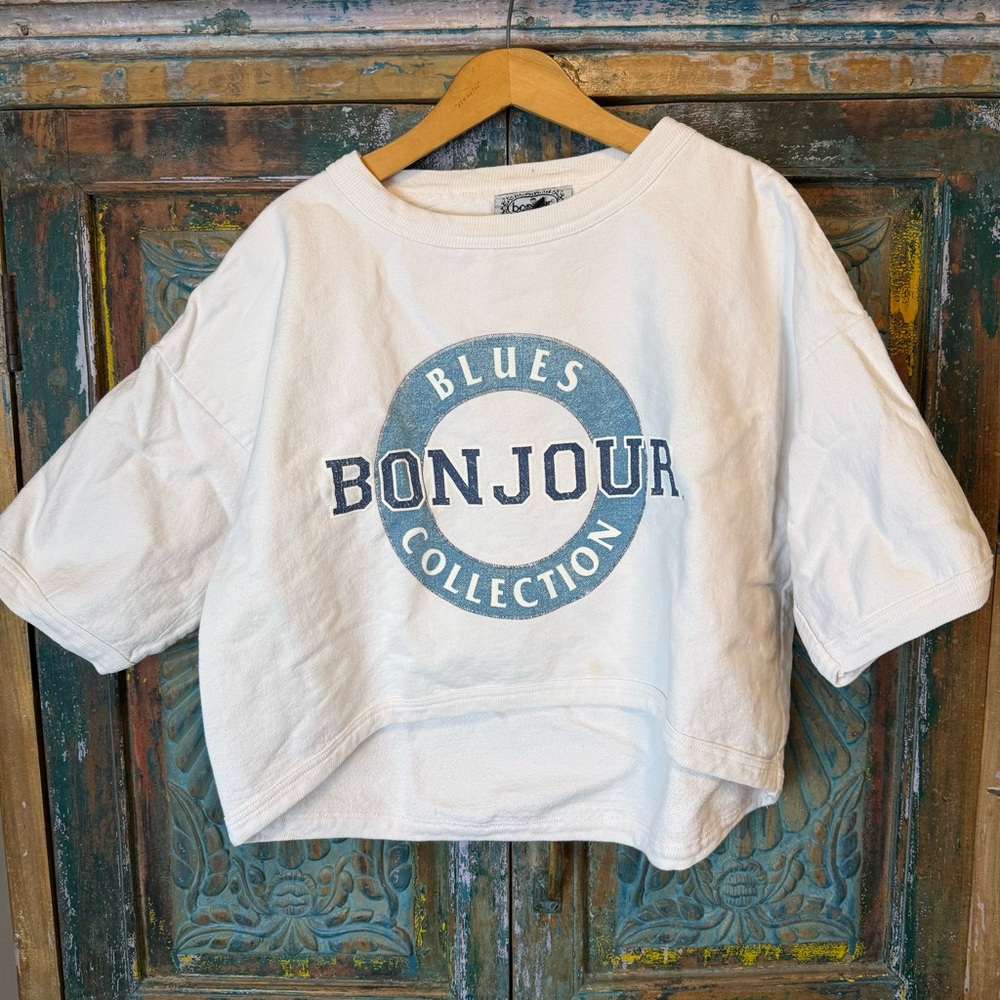 Vintage 90's crop oversize sweater shirt